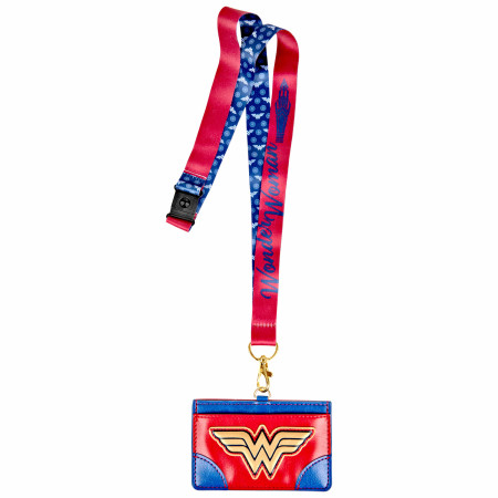 DC Comics Wonder Woman Symbol ID Card Holder Lanyard